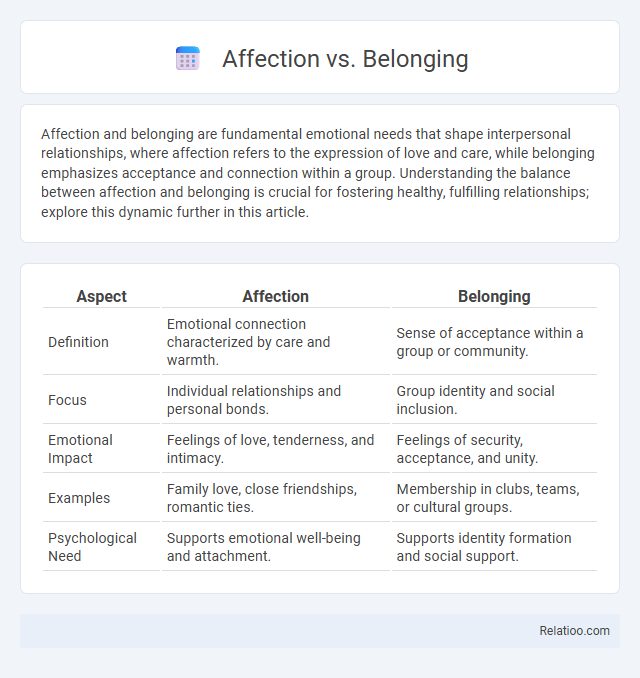 Affection vs. Belonging - What is The Difference?