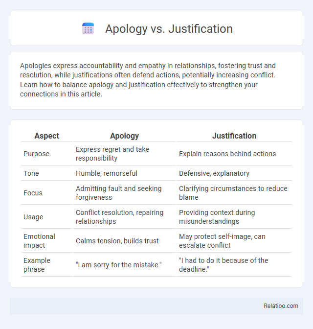 Apology vs. Justification - What is The Difference?