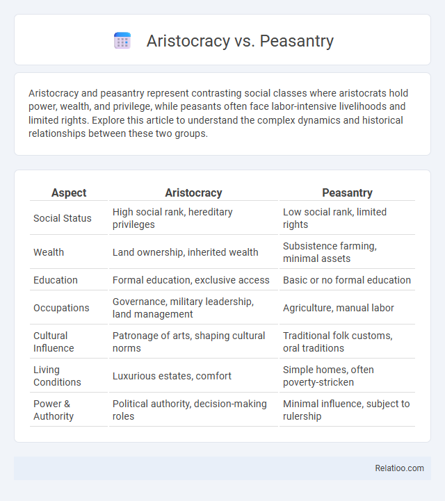 Aristocracy vs. Peasantry - What is The Difference?