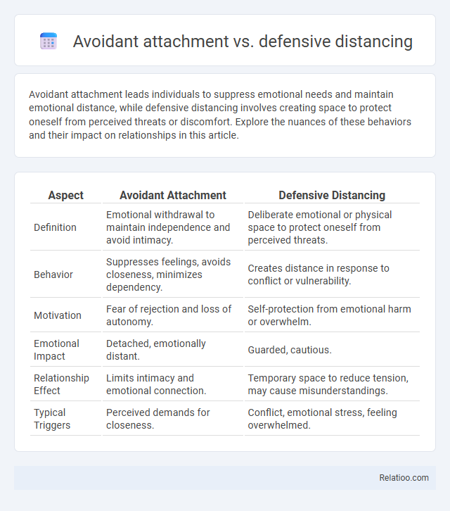 Avoidant attachment vs. defensive distancing - What is The Difference?