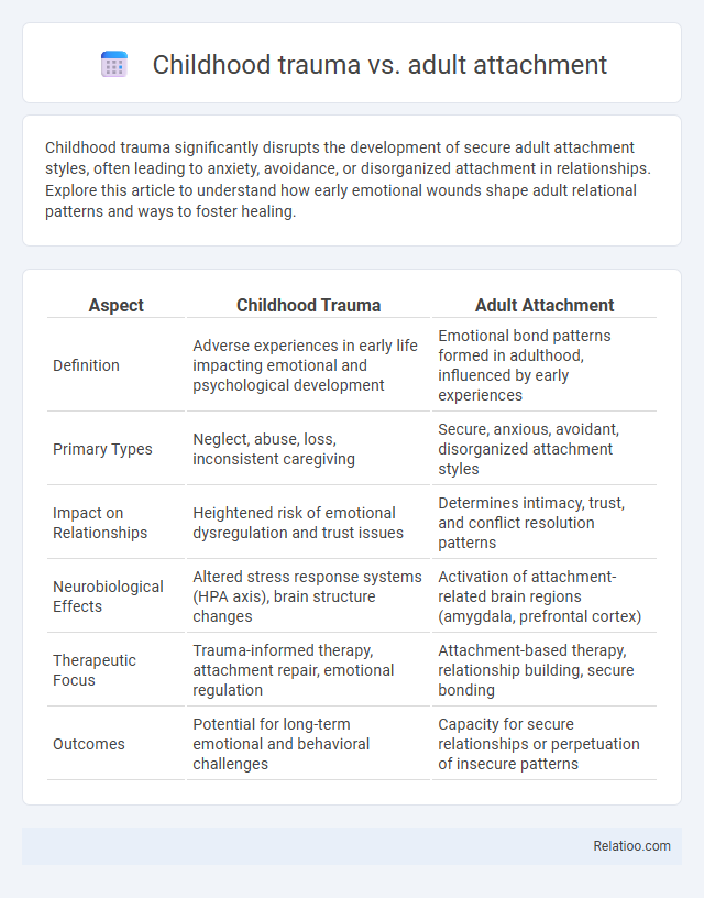 Childhood trauma vs. adult attachment - What is The Difference?