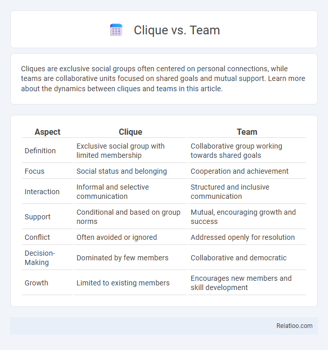 Clique vs. Team - What is The Difference?