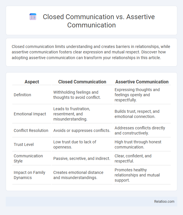 Closed Communication vs. Assertive Communication - What is The Difference?