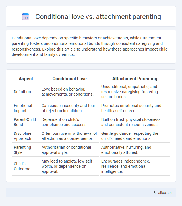Conditional love vs. attachment parenting - What is The Difference?