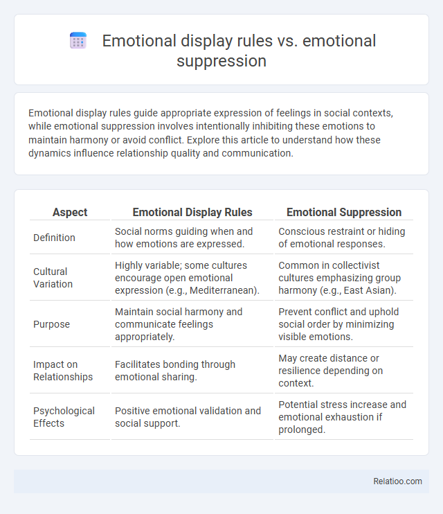 Emotional display rules vs. emotional suppression - What is The Difference?