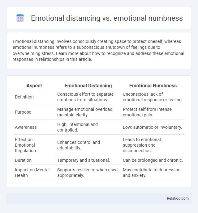 Emotional distancing vs. emotional numbness - What is The Difference?