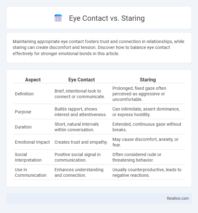Eye Contact vs. Staring - What is The Difference?