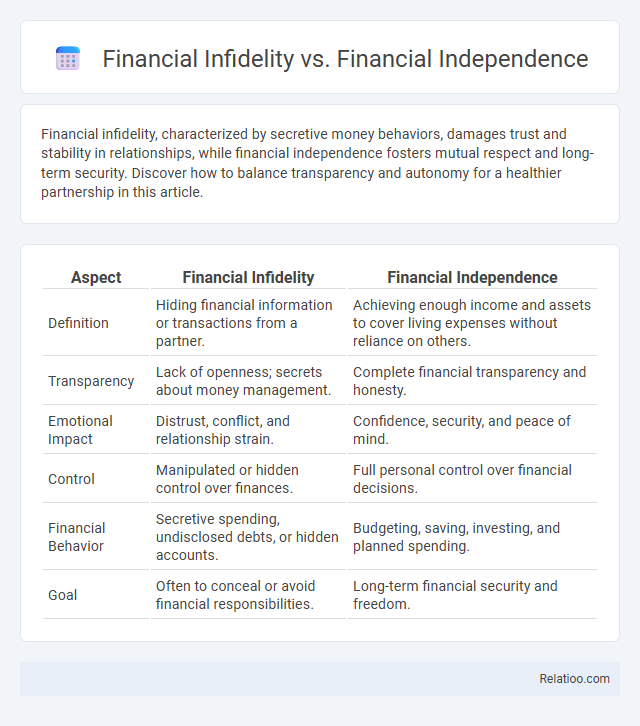 Financial Infidelity vs. Financial Independence - What is The Difference?