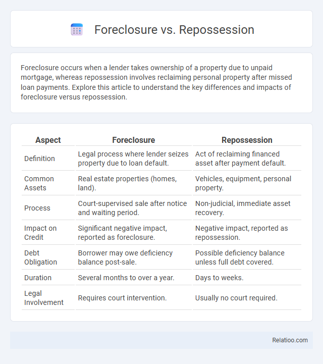 Foreclosure vs. Repossession - What is The Difference?