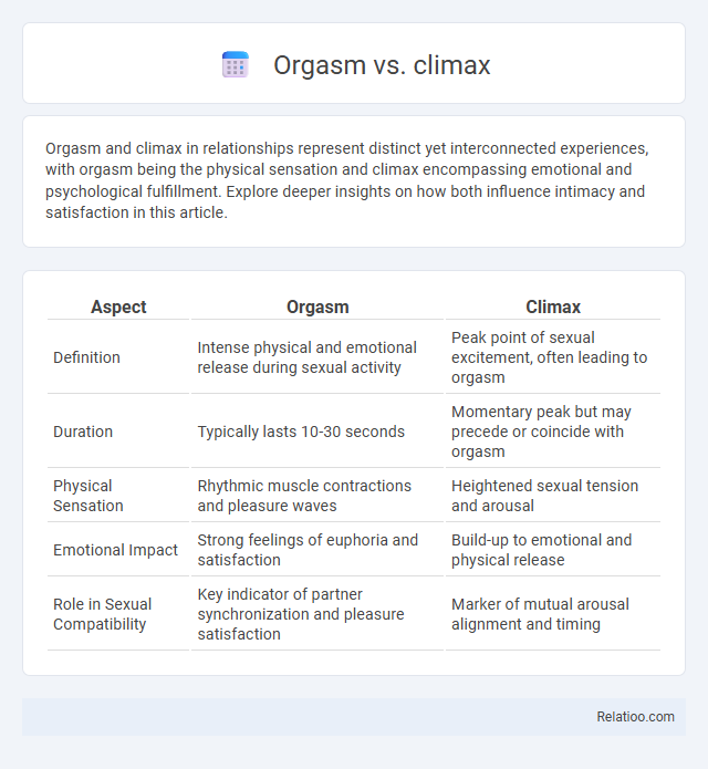 Orgasm vs. climax - What is The Difference?