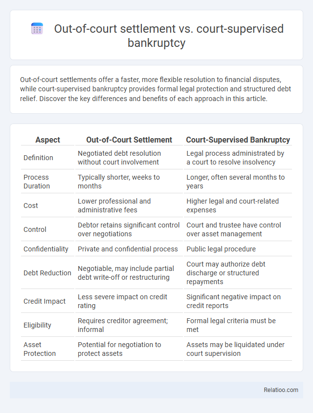 Out-of-court settlement vs. court-supervised bankruptcy - What is The Difference?