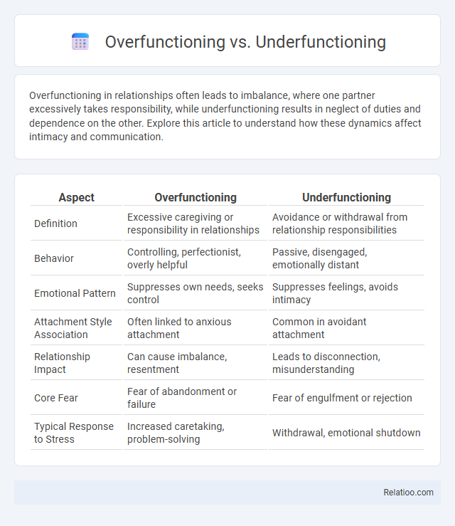Overfunctioning vs. Underfunctioning - What is The Difference?