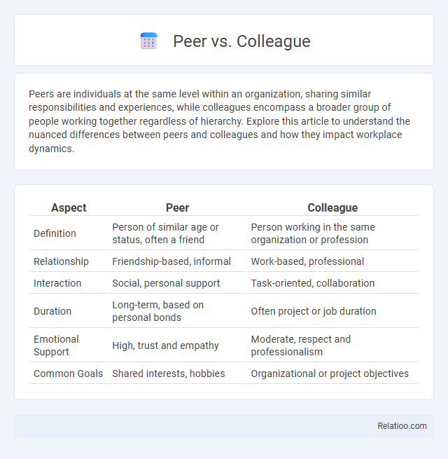Peer vs. Colleague - What is The Difference?