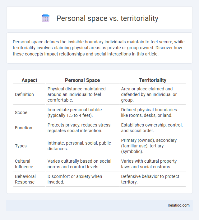 Personal space vs. territoriality - What is The Difference?