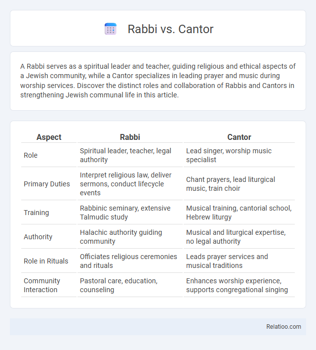 Rabbi vs. Cantor - What is The Difference?