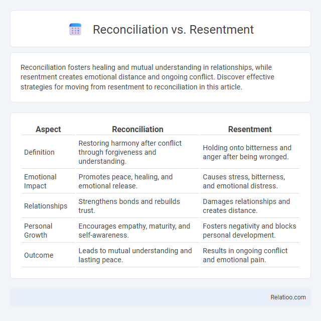 Reconciliation vs. Resentment - What is The Difference?