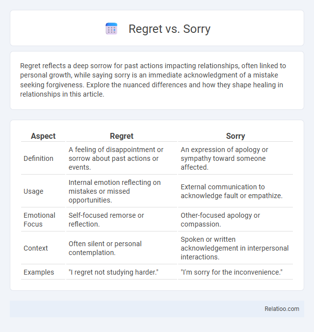 Regret vs. Sorry - What is The Difference?