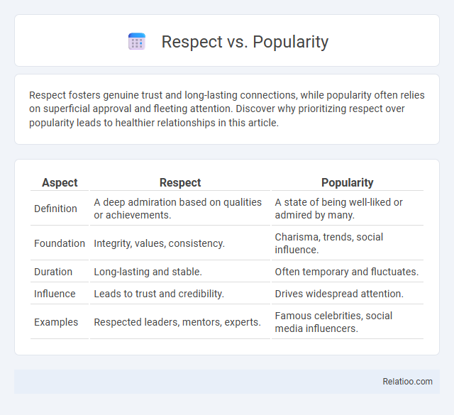 Respect vs. Popularity - What is The Difference?