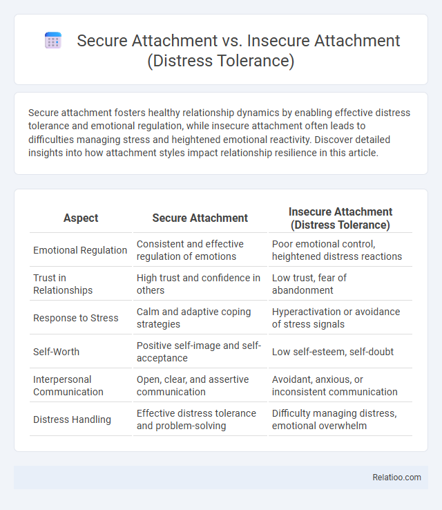 Secure Attachment vs. Insecure Attachment (Distress Tolerance) - What is The Difference?