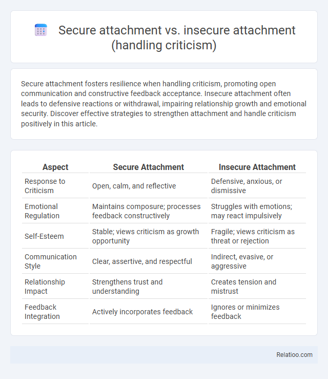 Secure attachment vs. insecure attachment (handling criticism) - What is The Difference?