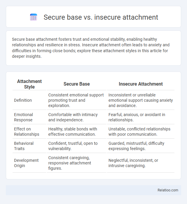 Secure base vs. insecure attachment - What is The Difference?