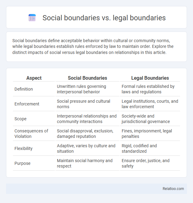 Social boundaries vs. legal boundaries - What is The Difference?