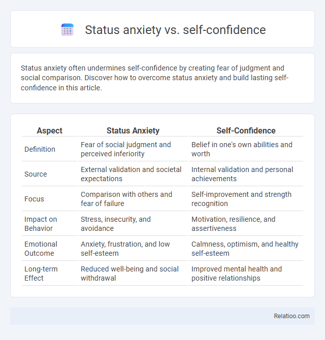 Status anxiety vs. self-confidence - What is The Difference?