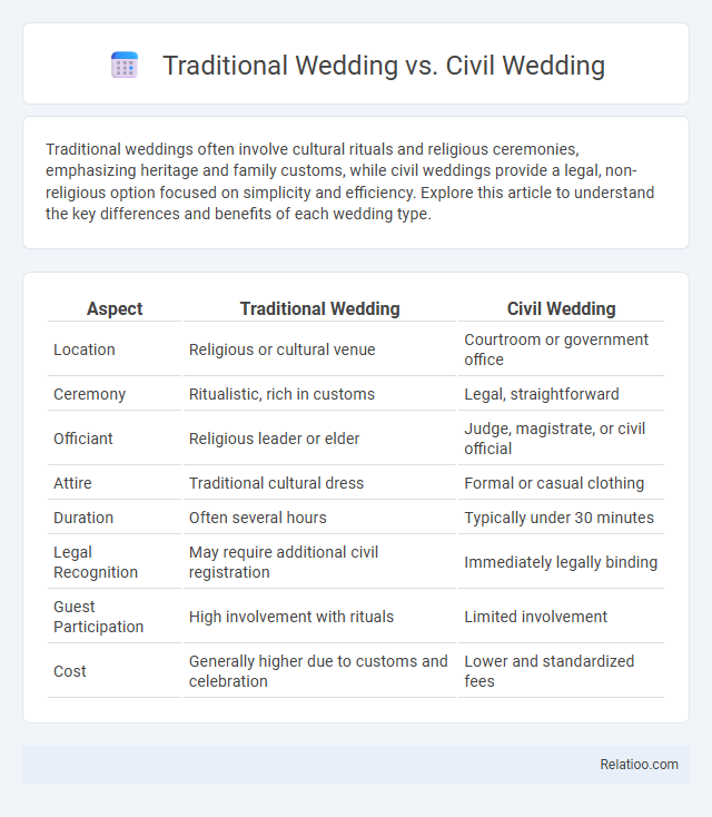 Traditional Wedding vs. Civil Wedding - What is The Difference?