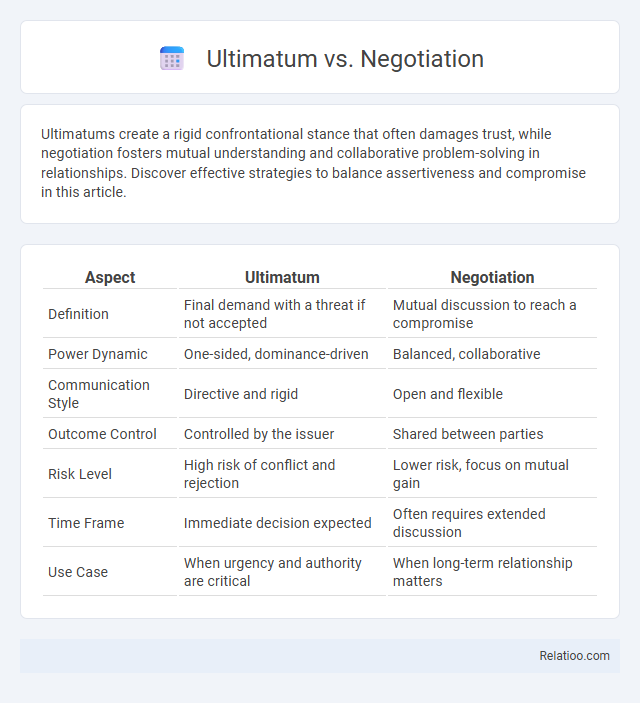 Ultimatum vs. Negotiation - What is The Difference?