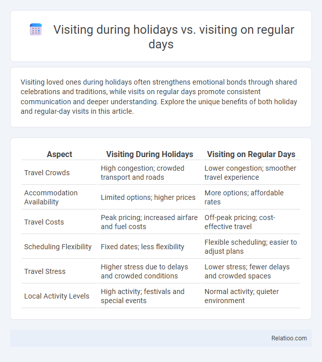 Visiting during holidays vs. visiting on regular days - What is The Difference?