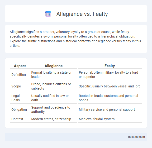 Allegiance vs. Fealty - What is The Difference?