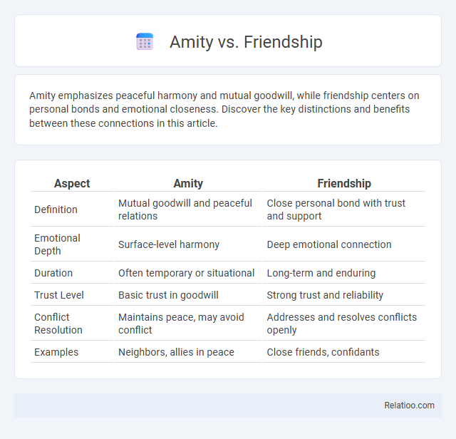 Amity vs. Friendship - What is The Difference?