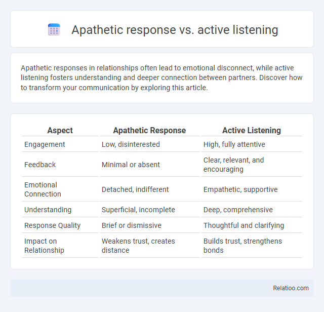 Apathetic response vs. active listening - What is The Difference?