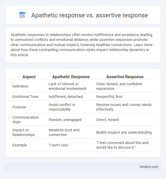 Apathetic response vs. assertive response - What is The Difference?