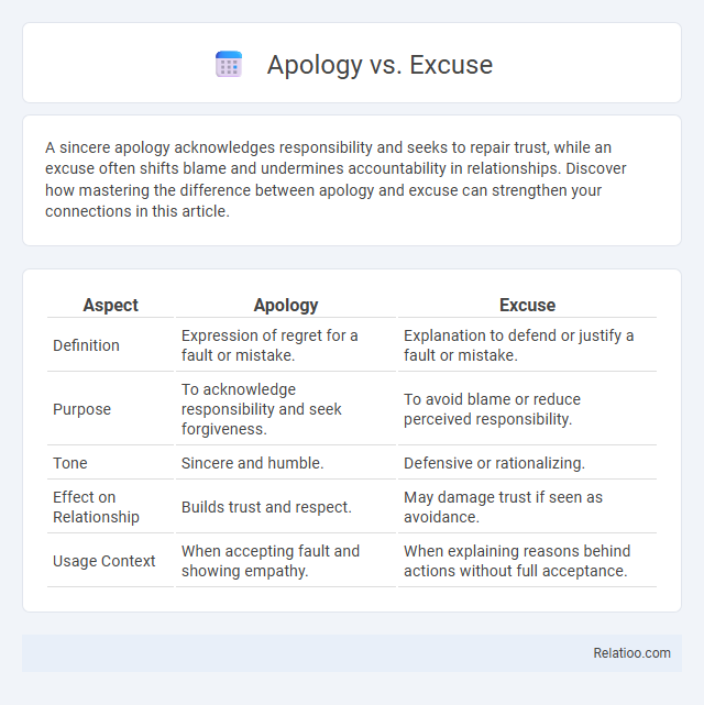 Apology vs. Excuse - What is The Difference?