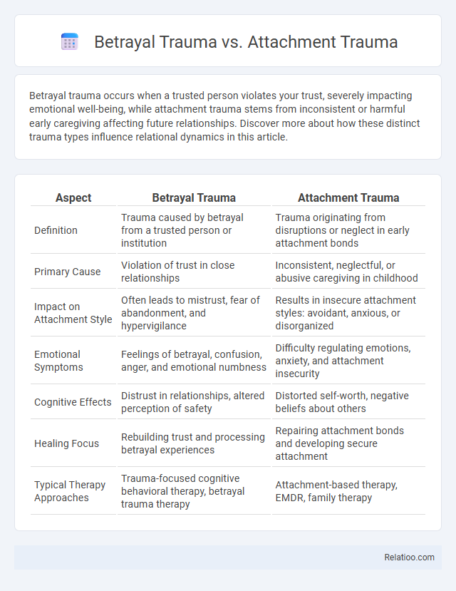Betrayal Trauma vs. Attachment Trauma - What is The Difference?