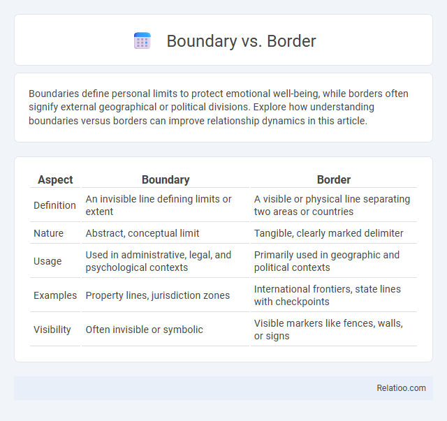 Boundary vs. Border - What is The Difference?