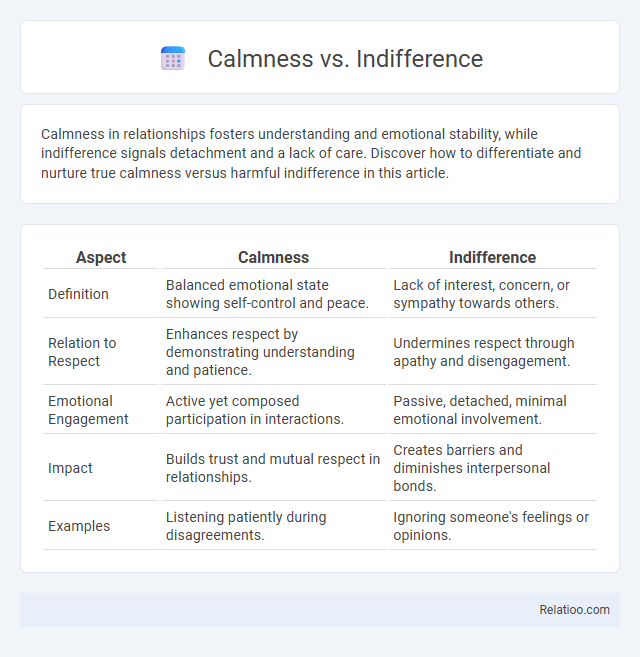 Calmness vs. Indifference