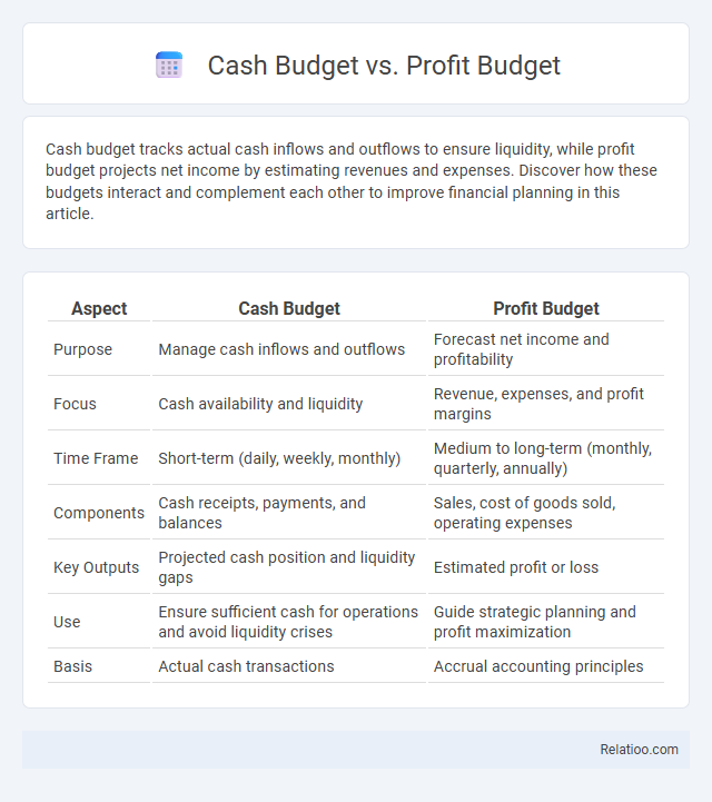 Cash Budget vs. Profit Budget - What is The Difference?