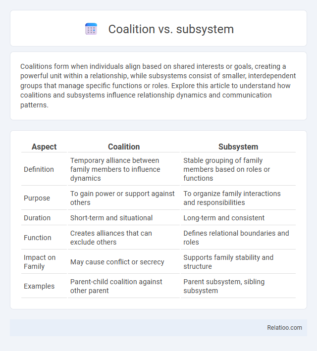 Coalition vs. subsystem - What is The Difference?