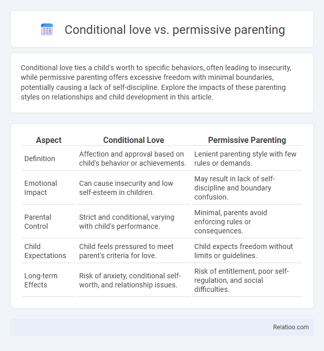 Conditional love vs. permissive parenting - What is The Difference?