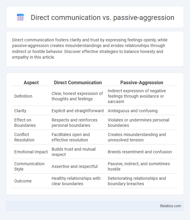 Direct communication vs. passive-aggression - What is The Difference?