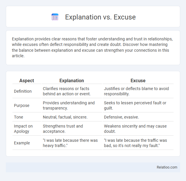 Explanation vs. Excuse - What is The Difference?