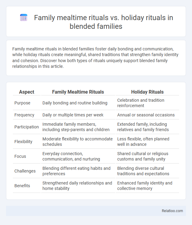 Family mealtime rituals vs. holiday rituals in blended families - What is The Difference?