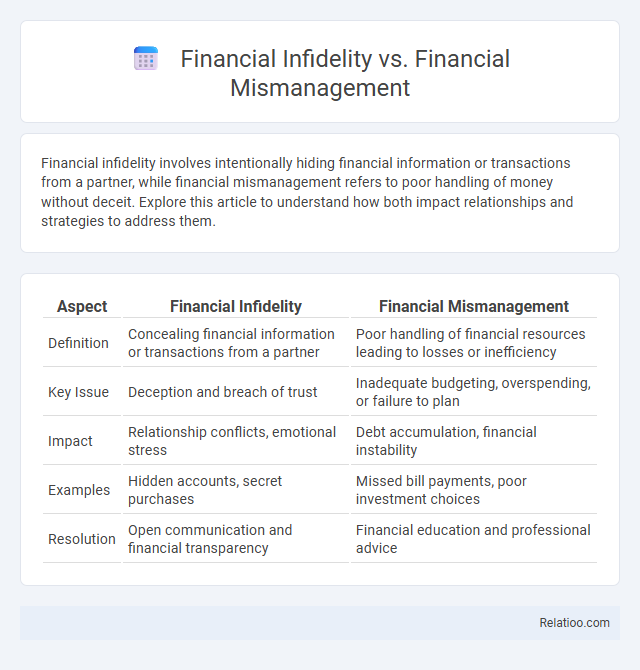 Financial Infidelity vs. Financial Mismanagement - What is The Difference?
