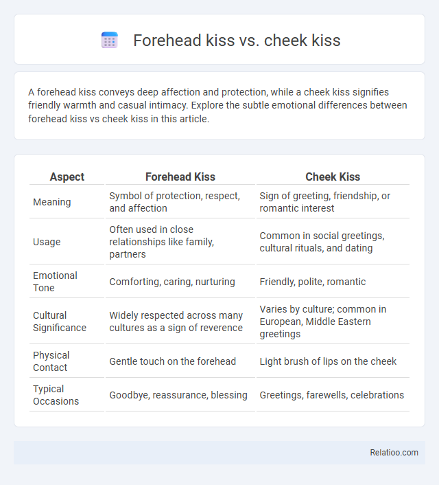 Forehead kiss vs. cheek kiss - What is The Difference?