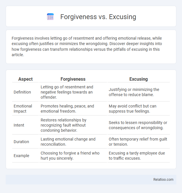 Forgiveness vs. Excusing - What is The Difference?
