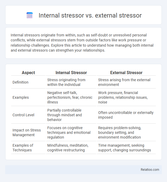 Internal stressor vs. external stressor - What is The Difference?