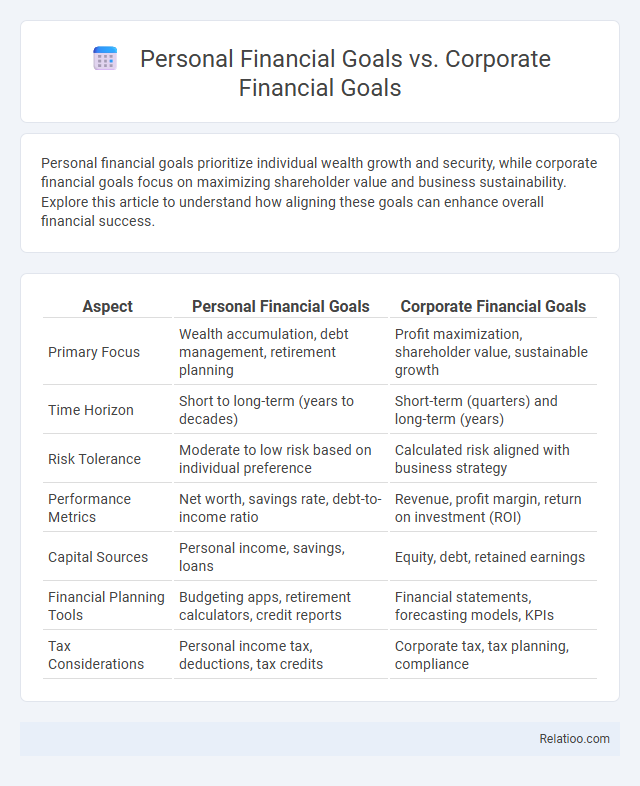 Personal Financial Goals vs. Corporate Financial Goals - What is The Difference?