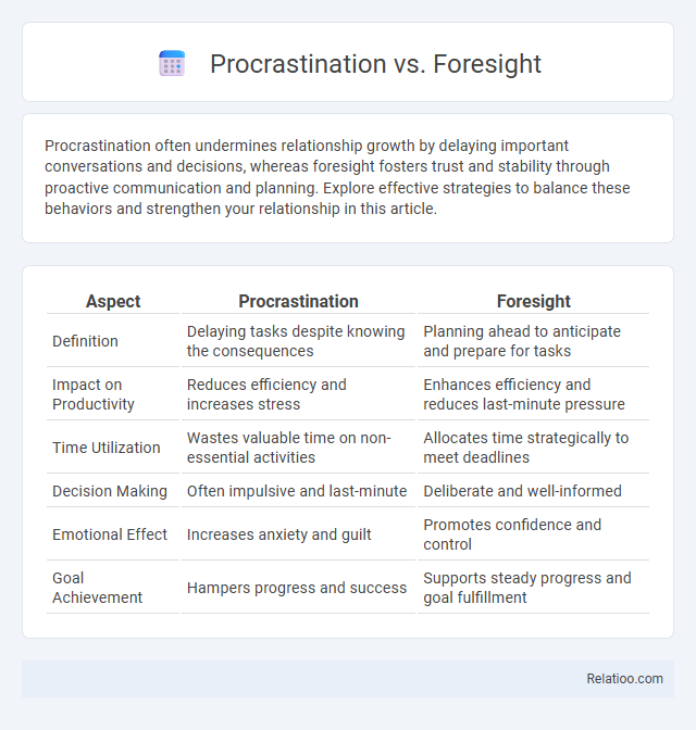 Procrastination vs. Foresight - What is The Difference?